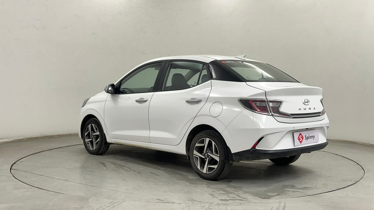 Used 2020 Hyundai Aura SX Plus 1.2 AMT Petrol Petrol Automatic exterior LEFT REAR CORNER VIEW