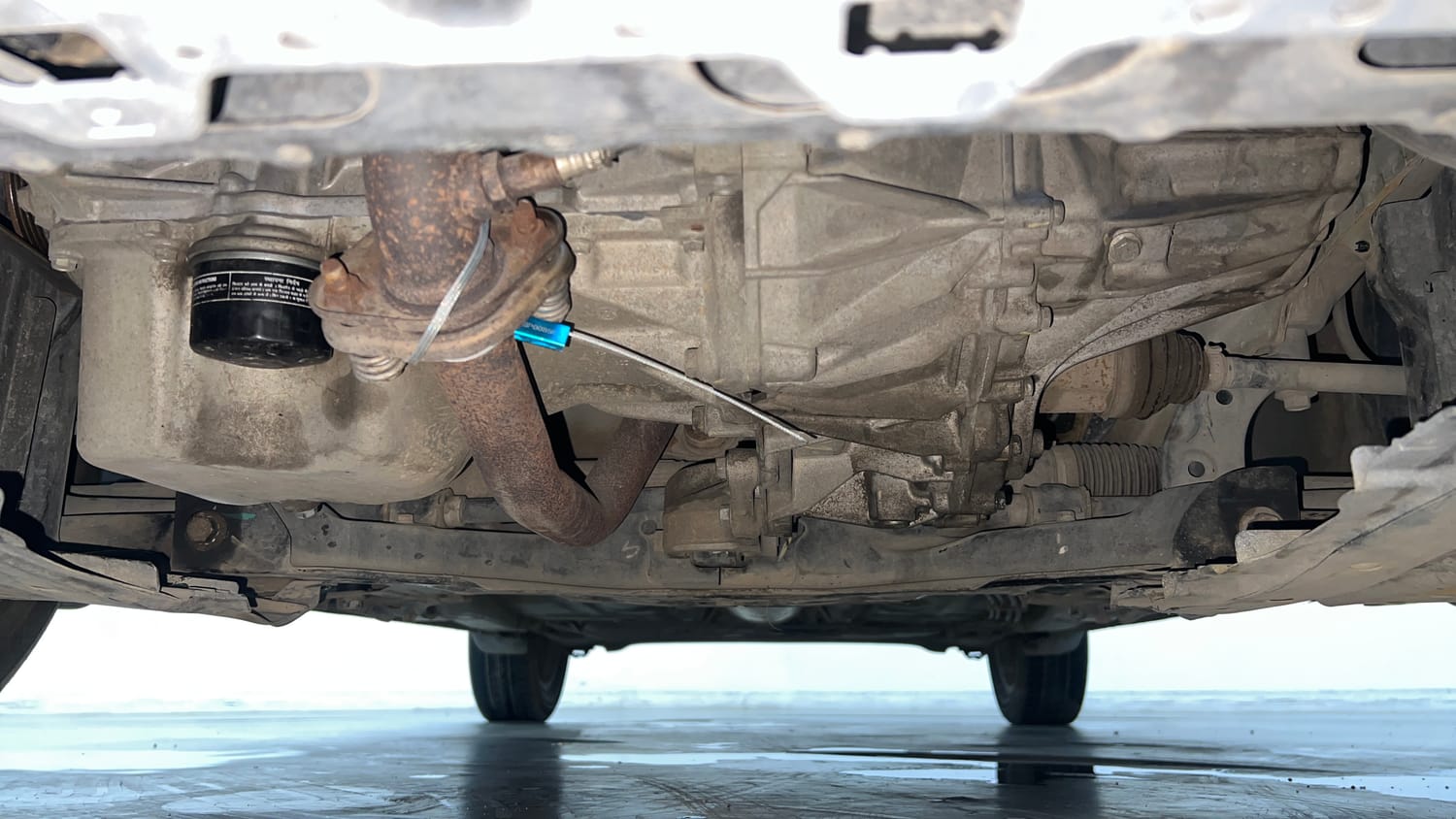 Used 2019 Maruti Suzuki Dzire ZXi AMT Petrol Automatic extra FRONT LEFT UNDERBODY VIEW