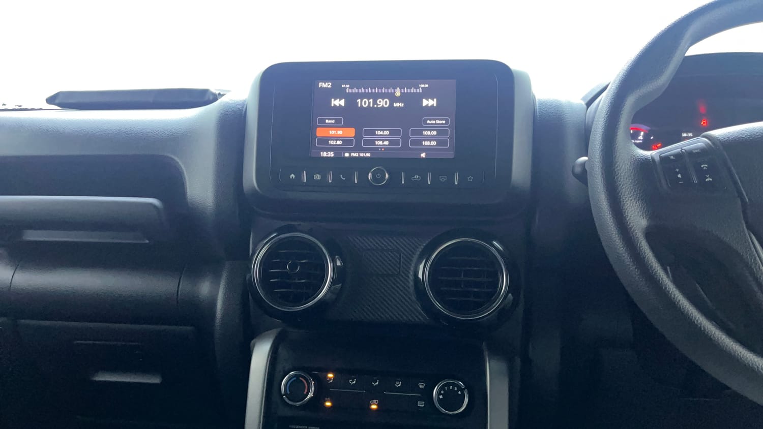 Used 2021 mahindra Thar LX Hard Top Diesel MT 4WD Diesel Manual interior MUSIC SYSTEM & AC CONTROL VIEW