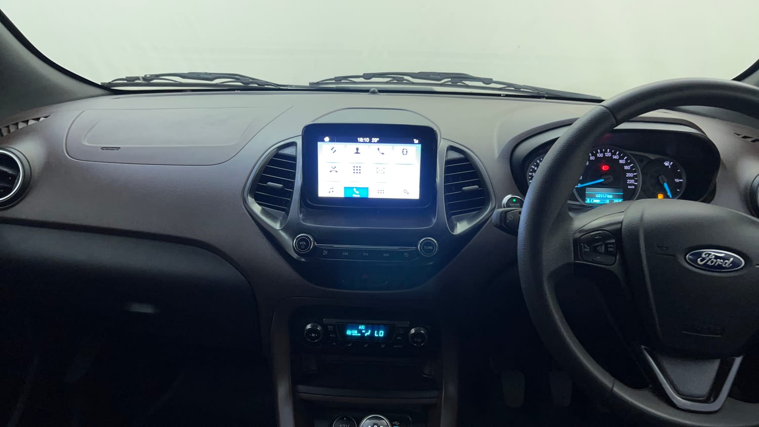 Used 2019 Ford Freestyle Titanium Plus 1.2 Ti-VCT Petrol Manual interior MUSIC SYSTEM & AC CONTROL VIEW