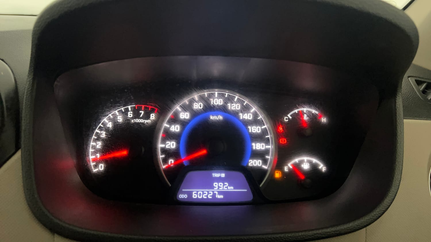 Used 2017 Hyundai Grand i10 Magna 1.2 Kappa VTVT Petrol Manual interior CLUSTERMETER VIEW