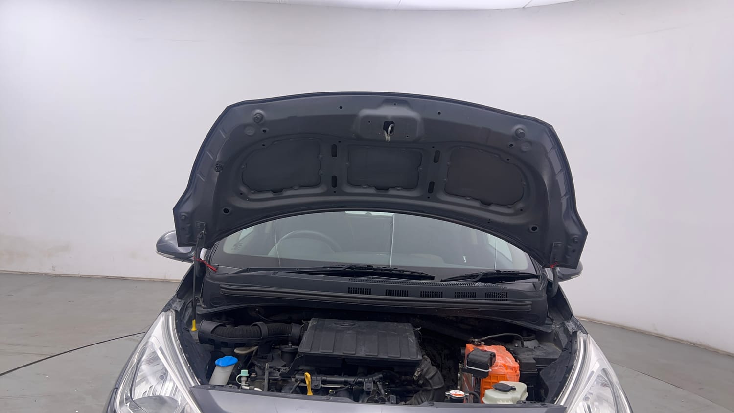 Used 2013 Hyundai Grand i10 Sportz 1.2 Kappa VTVT Petrol Manual engine ENGINE & BONNET OPEN FRONT VIEW