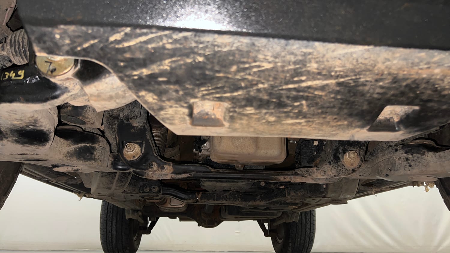 Used 2023 Mahindra Thar LX Hard Top Petrol AT RWD Petrol Automatic extra FRONT LEFT UNDERBODY VIEW