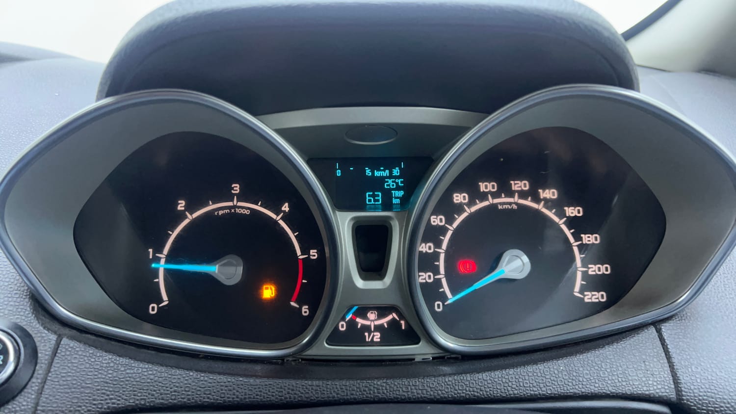 Used 2016 Ford EcoSport Titanium+ 1.5L TDCi Diesel Manual interior CLUSTERMETER VIEW