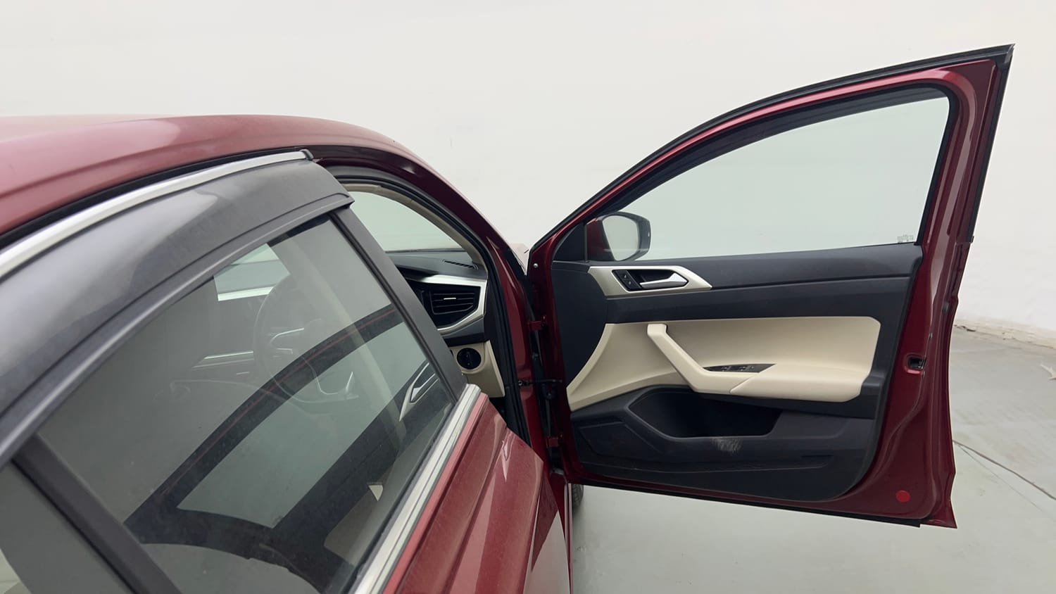 Used 2023 Volkswagen Virtus Highline 1.0 TSI MT Petrol Manual interior RIGHT FRONT DOOR OPEN VIEW