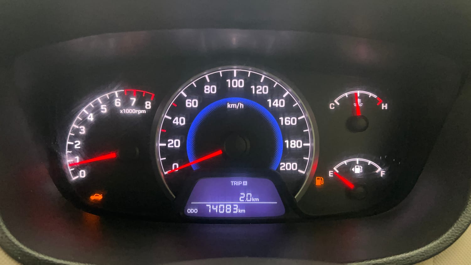 Used 2015 Hyundai Grand i10 Sportz 1.2 Kappa VTVT Petrol Manual interior CLUSTERMETER VIEW
