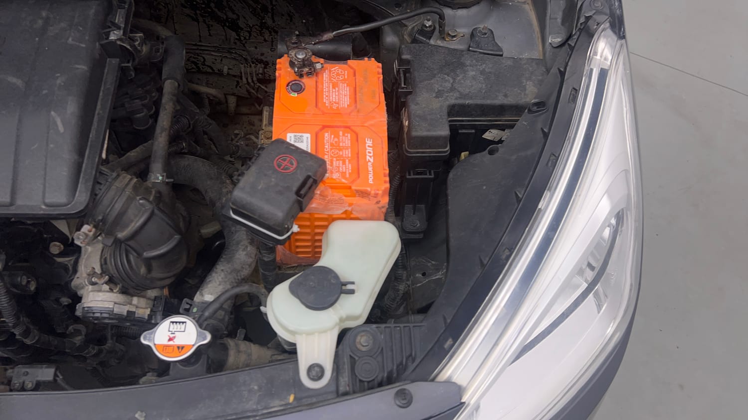 Used 2013 Hyundai Grand i10 Sportz 1.2 Kappa VTVT Petrol Manual engine ENGINE LEFT SIDE VIEW