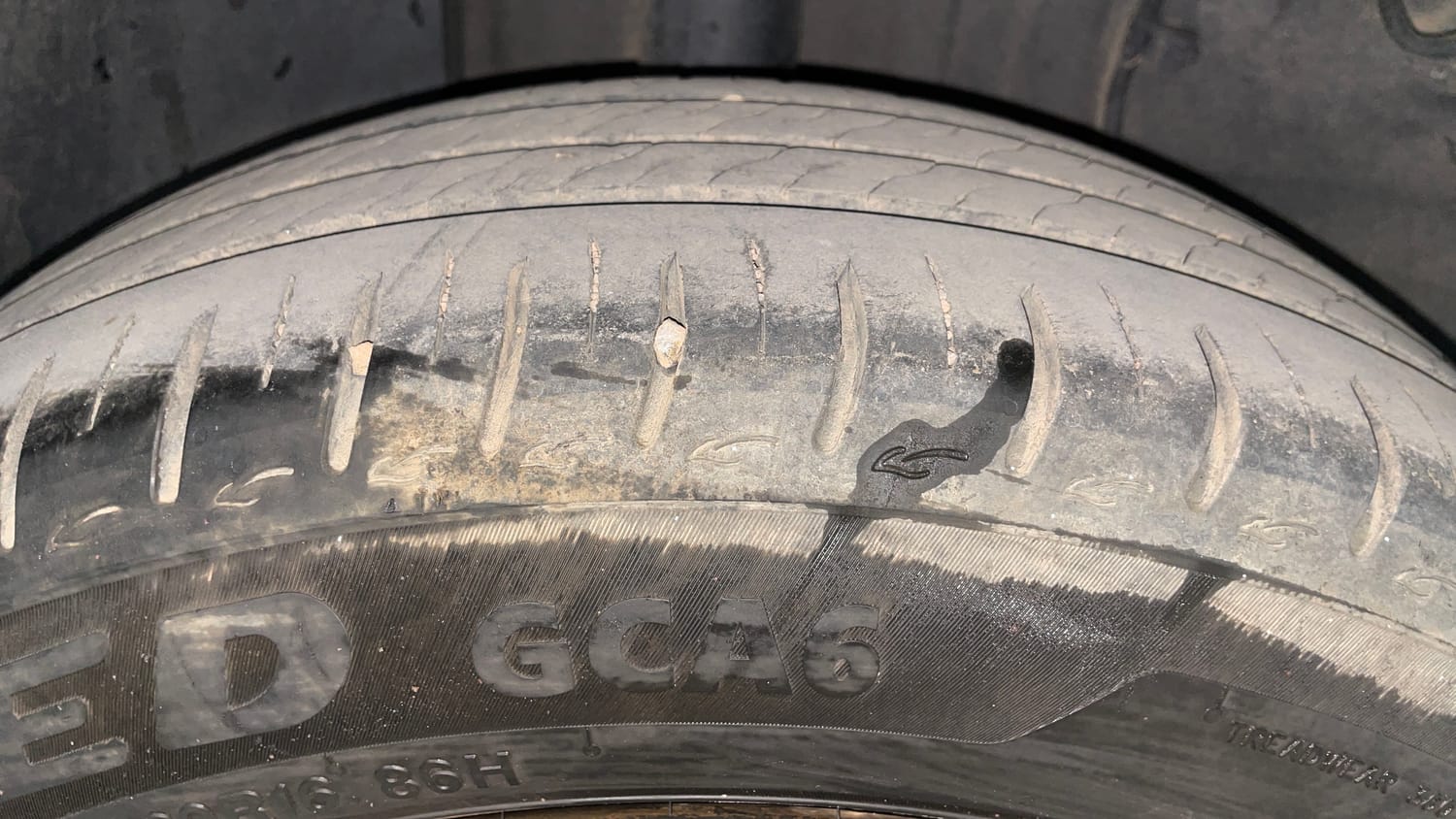 Used 2023 Tata Altroz XZ Plus Petrol Petrol Manual tyres RIGHT REAR TYRE TREAD VIEW