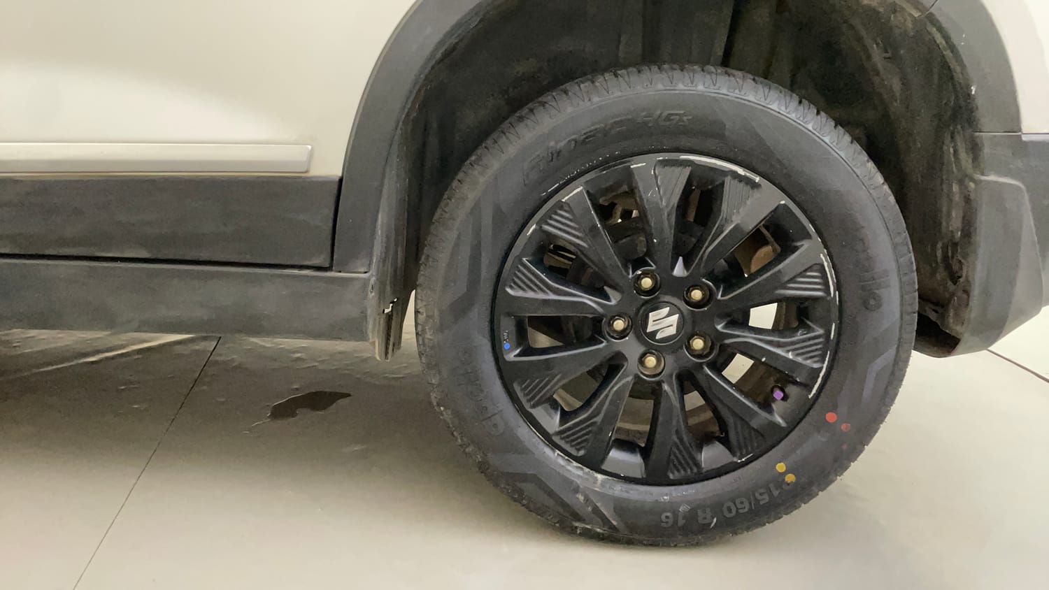 Used 2021 Maruti Suzuki Vitara Brezza ZXi AT SHVS Petrol Automatic tyres LEFT REAR TYRE RIM VIEW