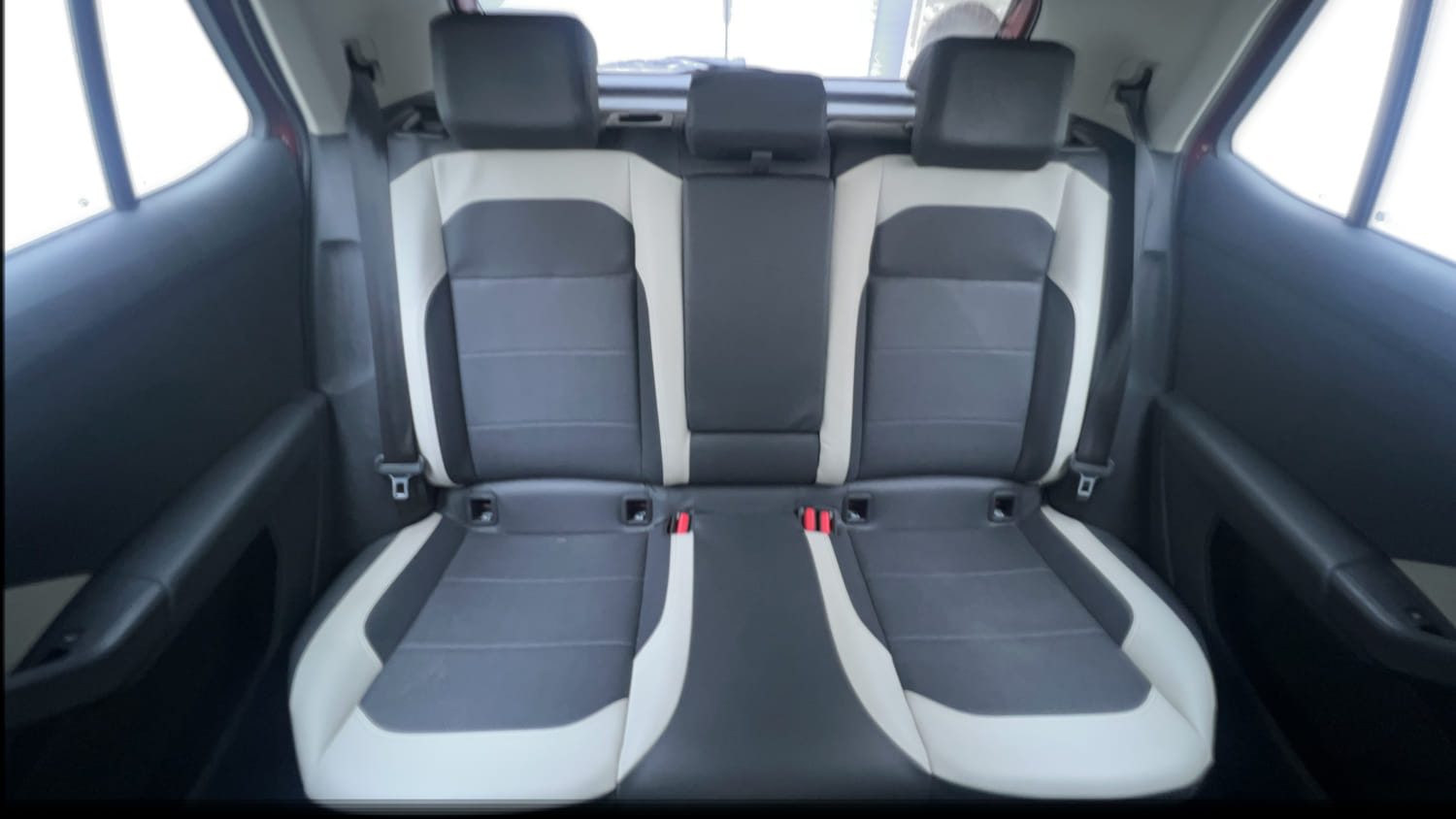 Used 2022 Volkswagen Taigun Topline 1.0 TSI AT Petrol Automatic interior REAR SEAT CONDITION VIEW