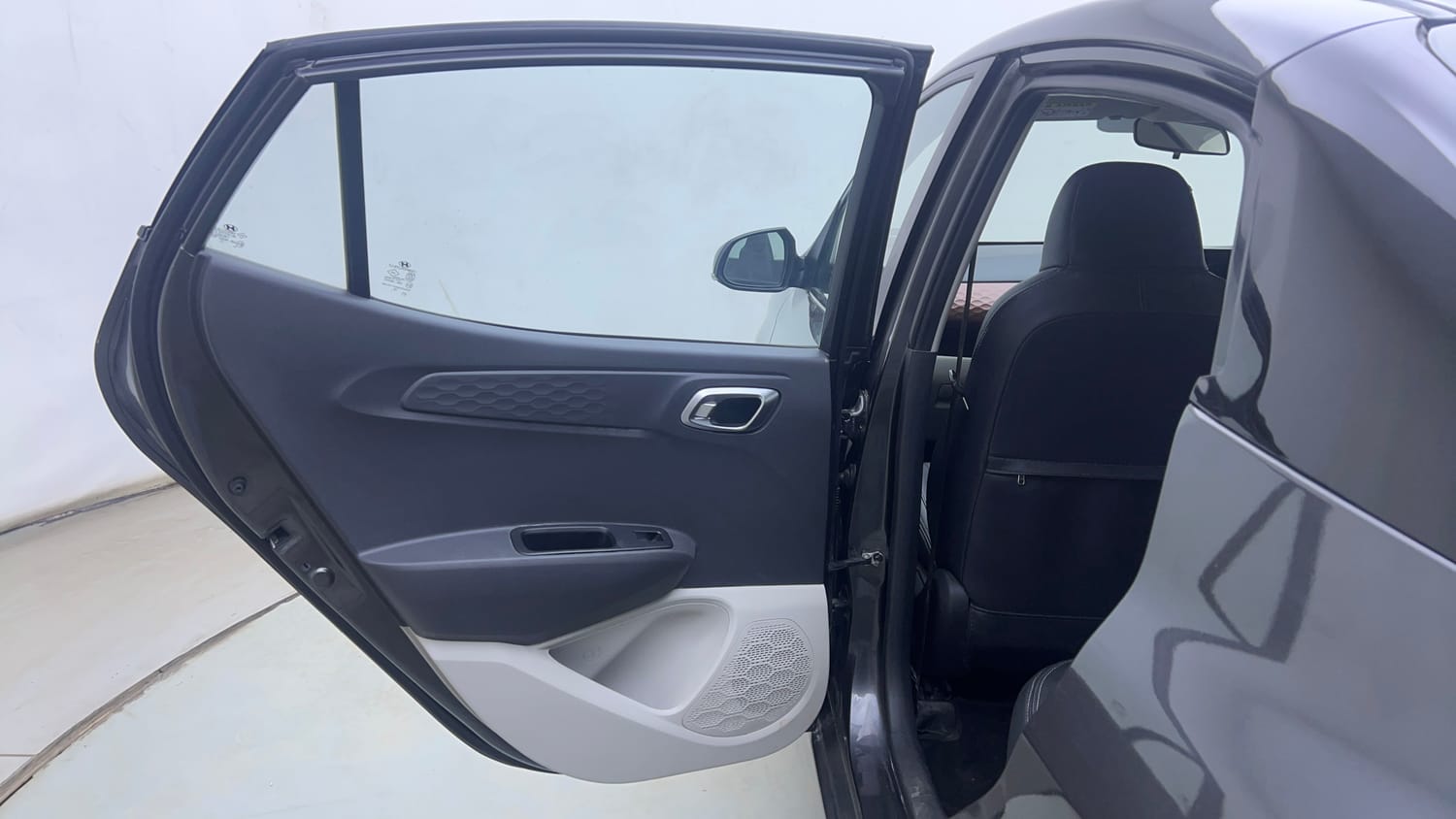 Used 2022 Hyundai Aura SX Plus 1.2 AMT Petrol Petrol Automatic interior LEFT REAR DOOR OPEN VIEW