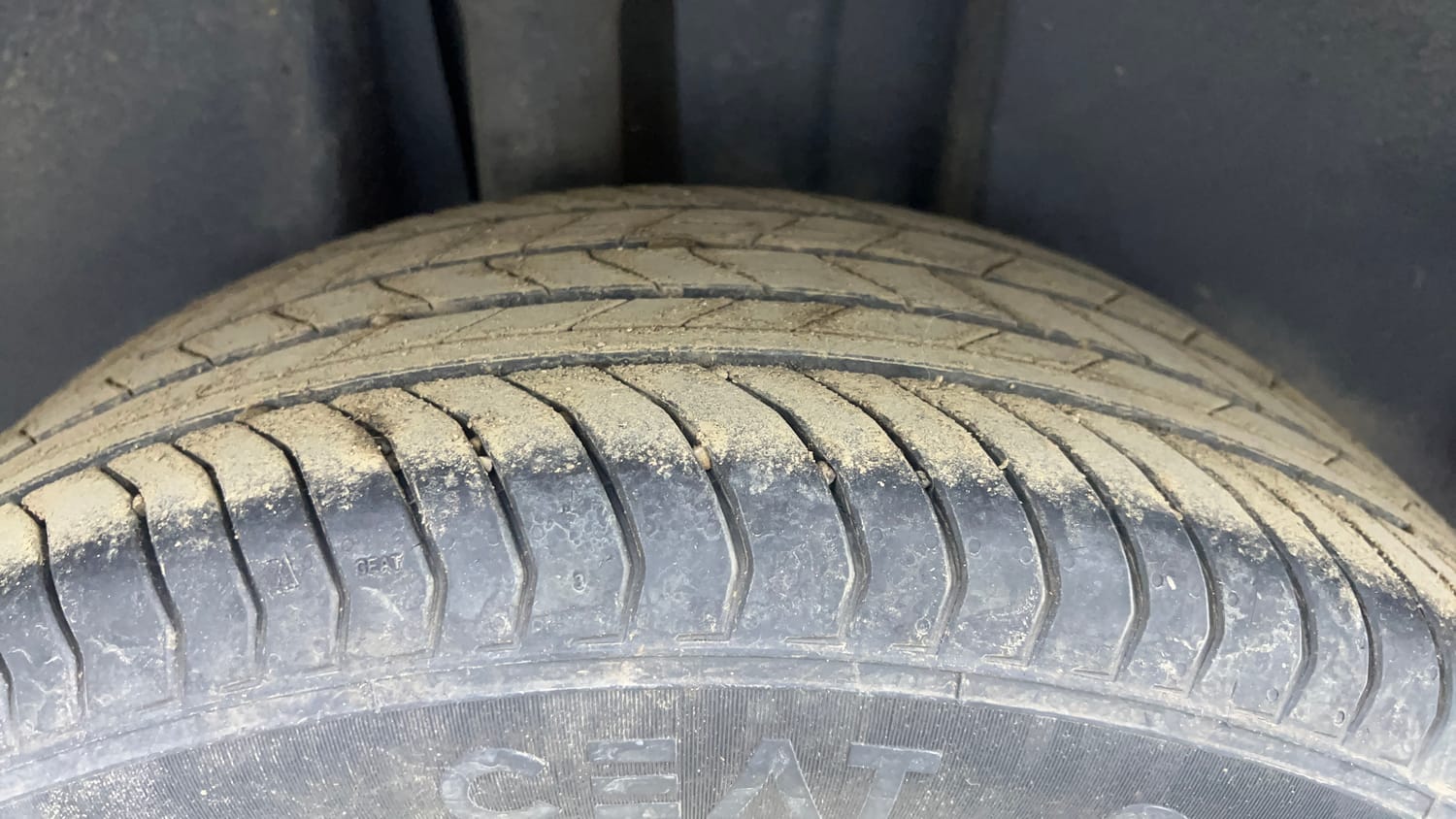 Used 2025 Volkswagen Taigun Topline 1.0 TSI AT Petrol Automatic tyres RIGHT REAR TYRE TREAD VIEW