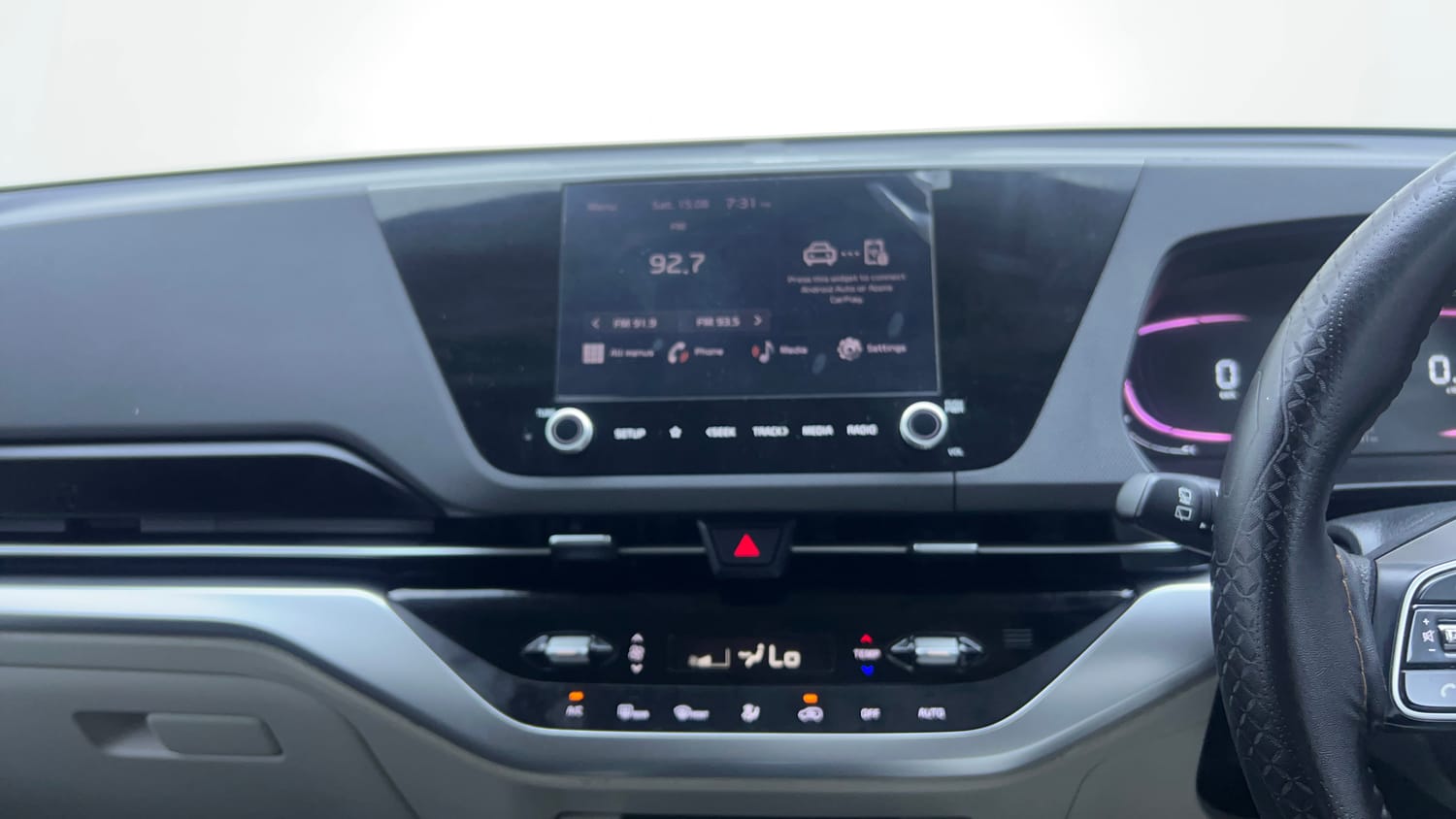 Used 2022 Kia Carens Prestige Plus 1.4 Petrol MT 7 STR Petrol Manual interior MUSIC SYSTEM & AC CONTROL VIEW