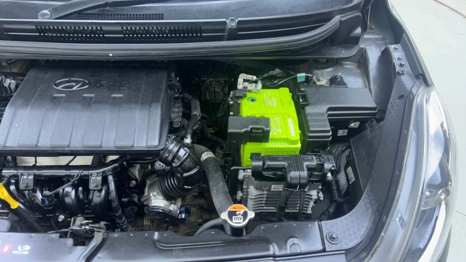 Used 2022 Hyundai Aura SX Plus 1.2 AMT Petrol Petrol Automatic engine ENGINE LEFT SIDE VIEW