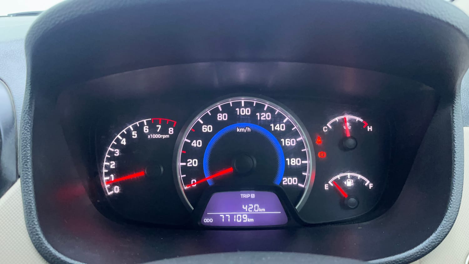 Used 2017 Hyundai Grand i10 Asta 1.2 Kappa VTVT Petrol Manual interior CLUSTERMETER VIEW