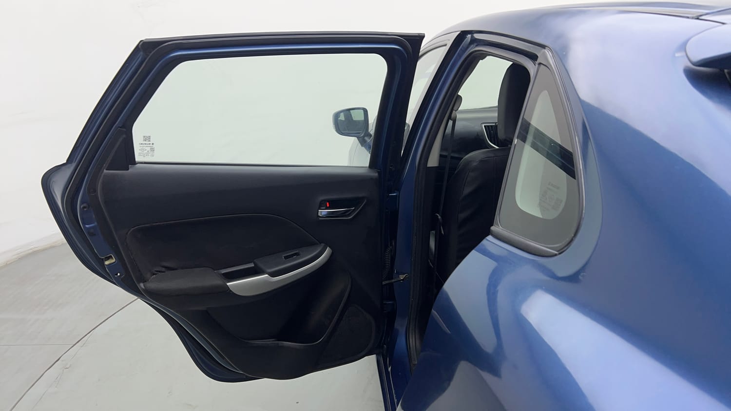 Used 2017 Maruti Suzuki Baleno Delta 1.2 Petrol Manual interior LEFT REAR DOOR OPEN VIEW