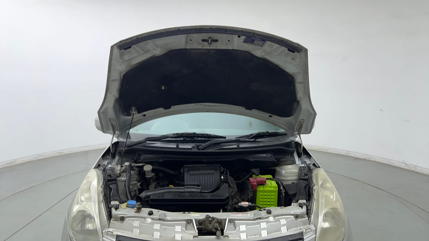 Used 2017 Maruti Suzuki Swift LXi (O) Petrol Manual engine ENGINE & BONNET OPEN FRONT VIEW