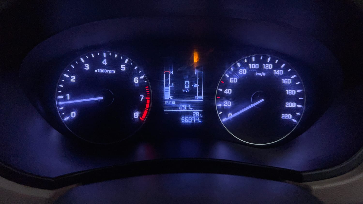 Used 2017 Hyundai Elite i20 Magna Executive 1.2 Petrol Manual interior CLUSTERMETER VIEW