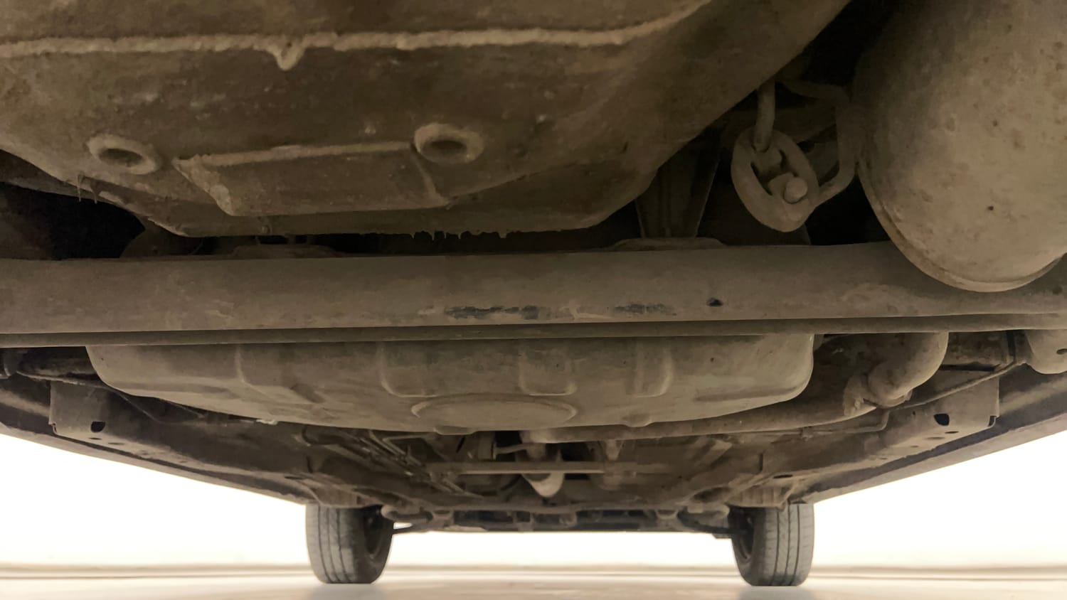 Used 2016 Tata Tiago Revotron XT Petrol Manual extra REAR UNDERBODY VIEW (TAKEN FROM REAR)