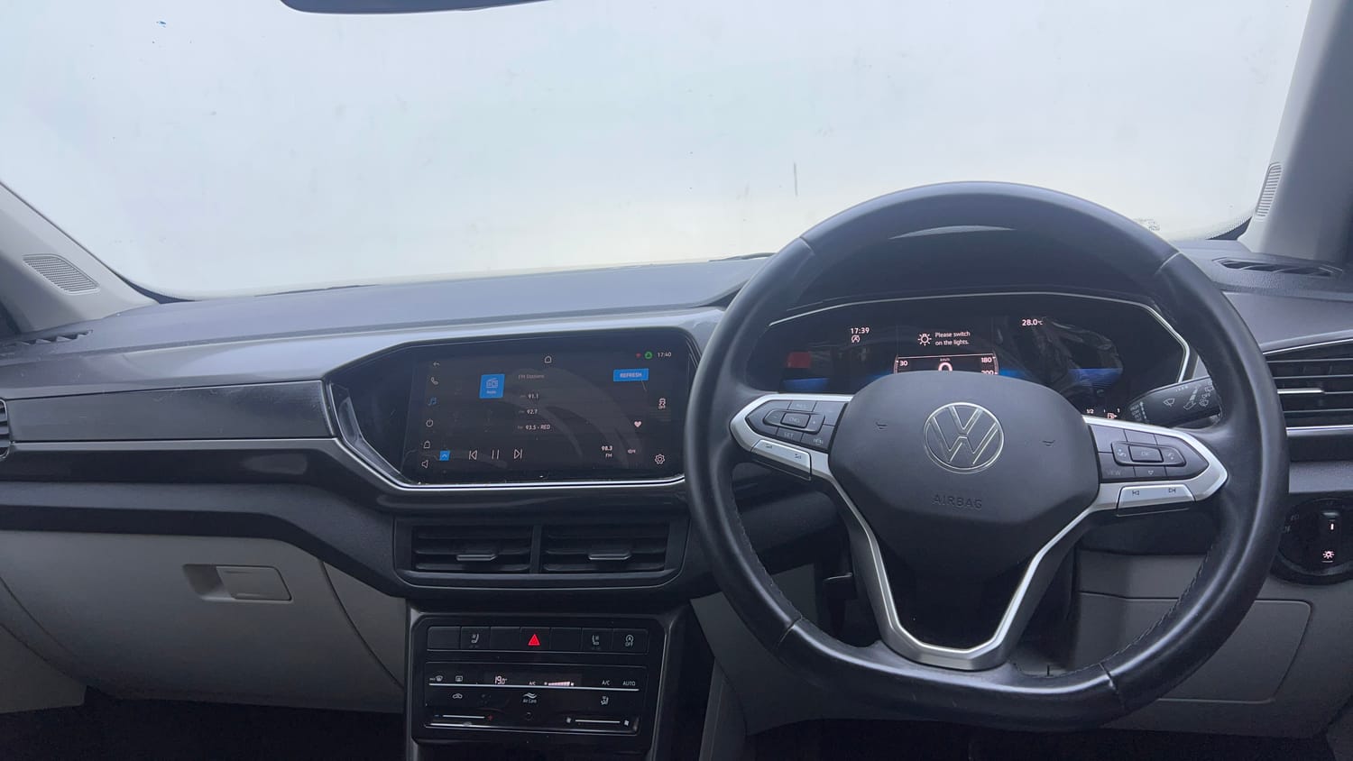 Used 2025 Volkswagen Taigun Topline 1.0 TSI AT Petrol Automatic interior DASHBOARD VIEW