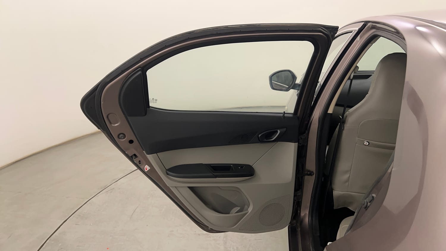 Used 2016 Tata Tiago Revotron XT Petrol Manual interior LEFT REAR DOOR OPEN VIEW