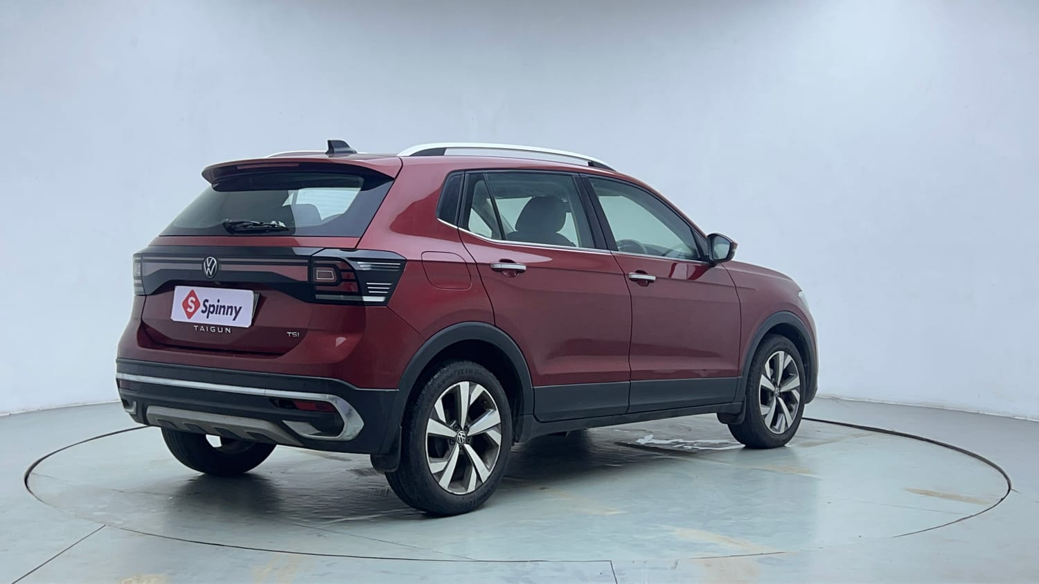 Used 2022 Volkswagen Taigun Topline 1.0 TSI AT Petrol Automatic exterior RIGHT REAR CORNER VIEW