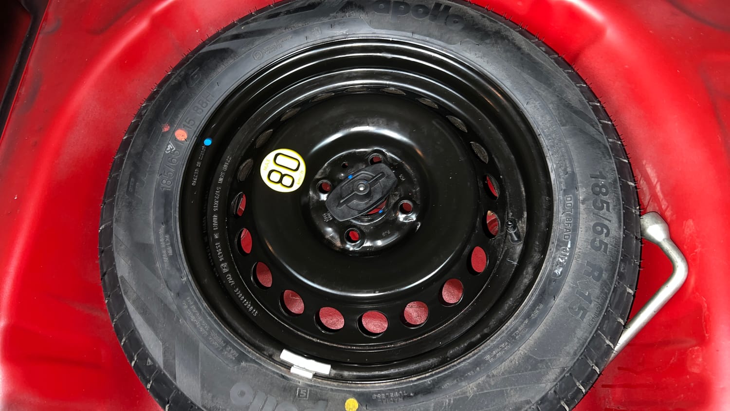 Used 2022 Toyota Glanza V Petrol Manual tyres SPARE TYRE VIEW