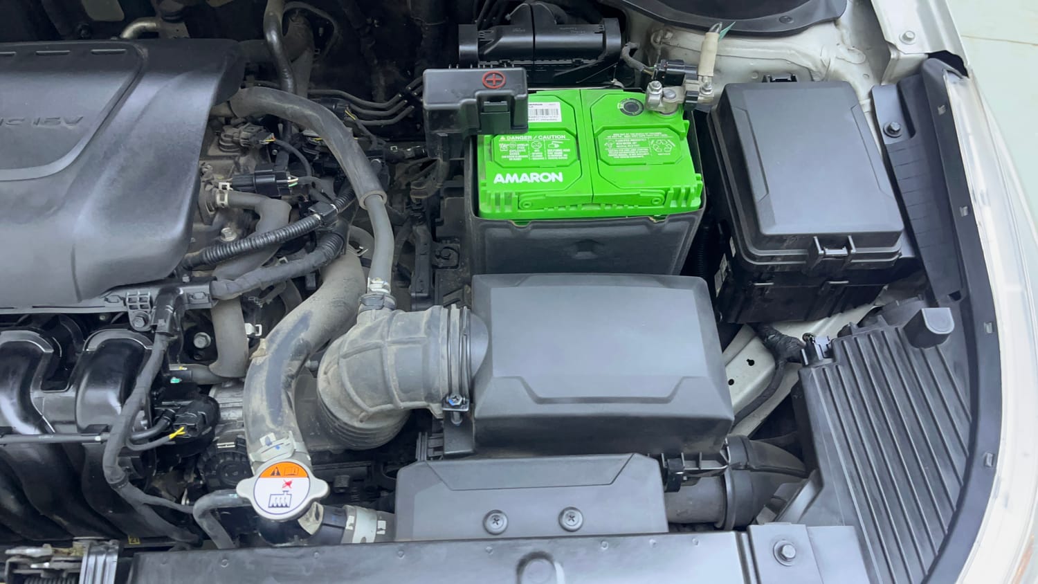 Used 2017 Hyundai Verna SX (O) 1.6 VTVT AT Petrol Automatic engine ENGINE LEFT SIDE VIEW