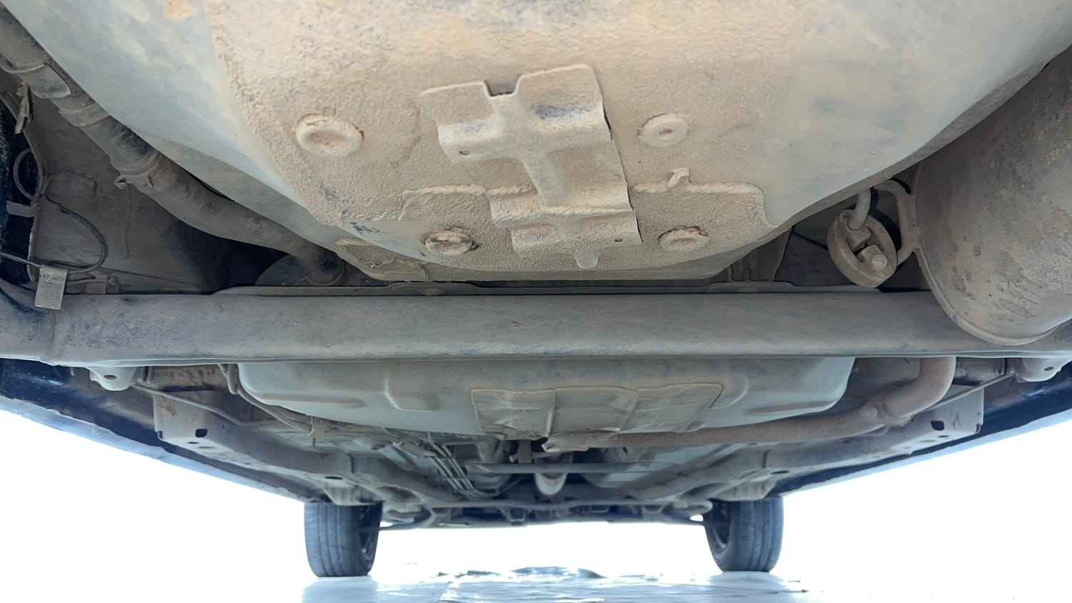 Used 2022 Tata Tiago XE Petrol Manual extra REAR UNDERBODY VIEW (TAKEN FROM REAR)