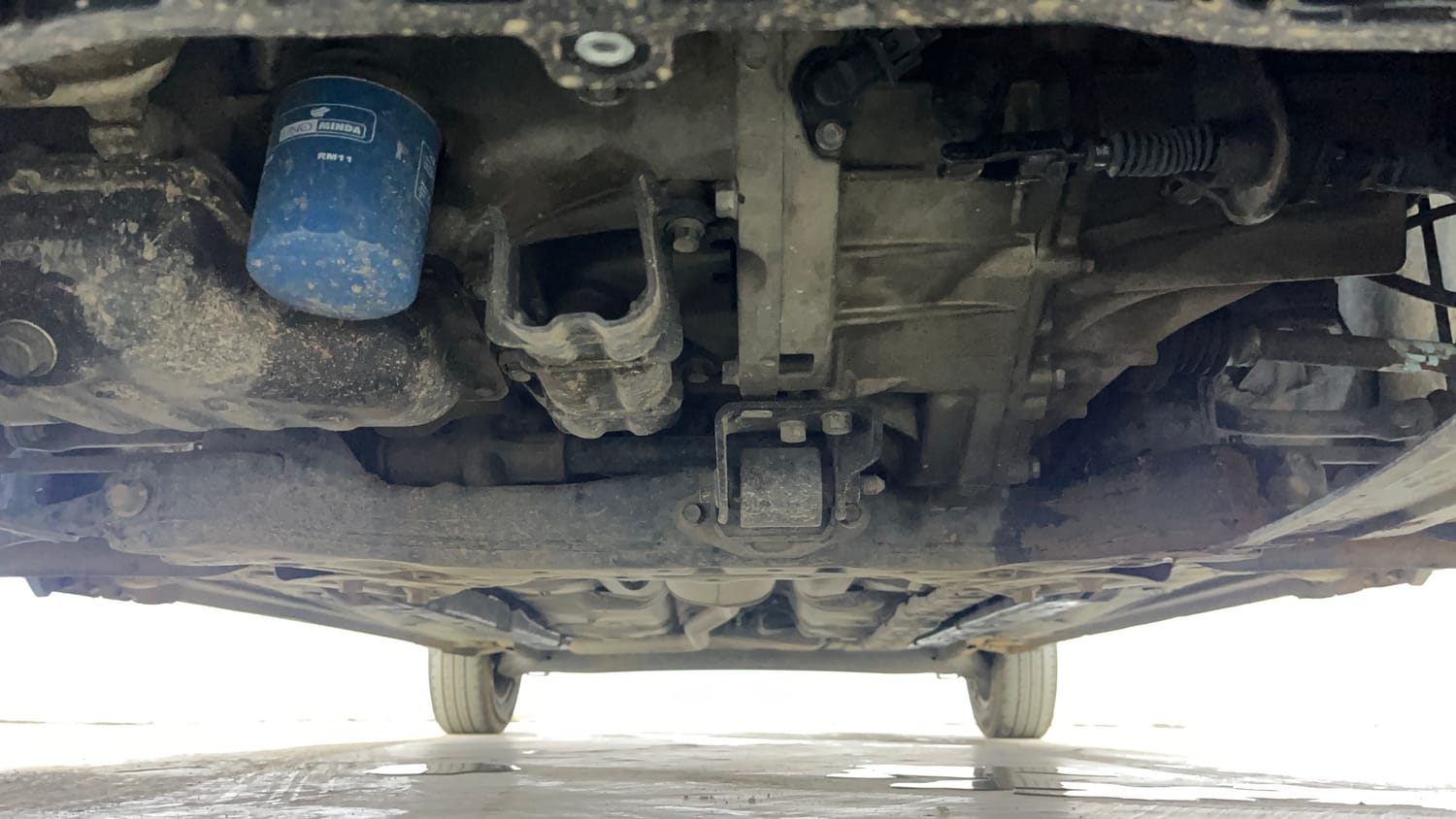 Used 2017 Hyundai Grand i10 Asta 1.2 Kappa VTVT Petrol Manual extra FRONT LEFT UNDERBODY VIEW