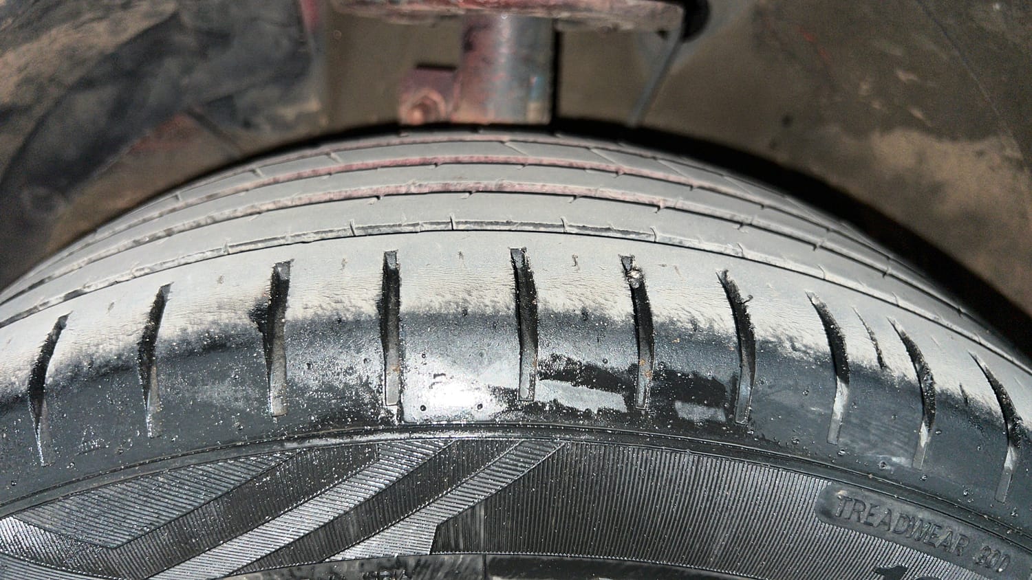 Used 2022 Toyota Glanza V Petrol Manual tyres LEFT FRONT TYRE TREAD VIEW
