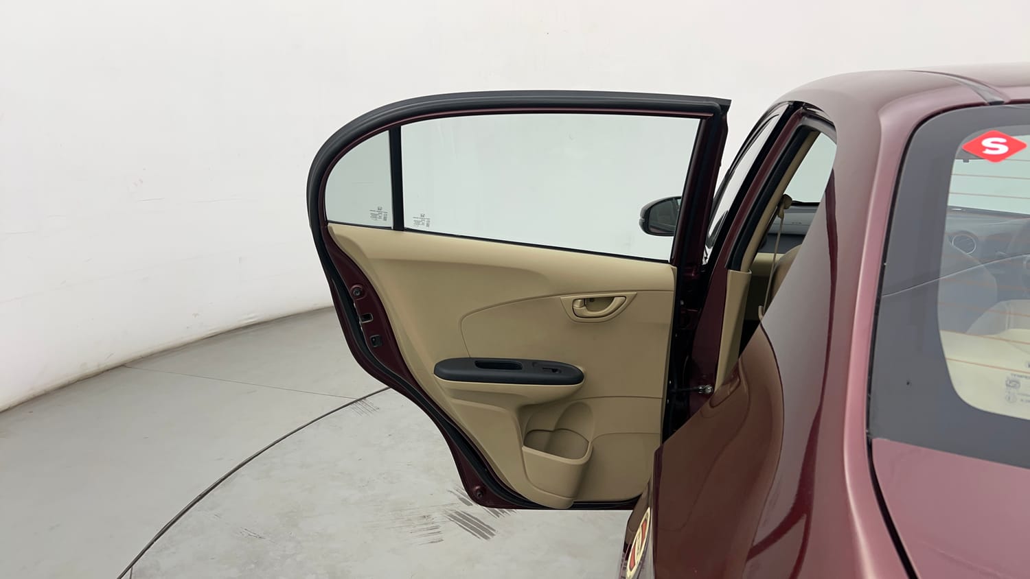 Used 2015 Honda Amaze 1.2 S i-VTEC Petrol Manual interior LEFT REAR DOOR OPEN VIEW