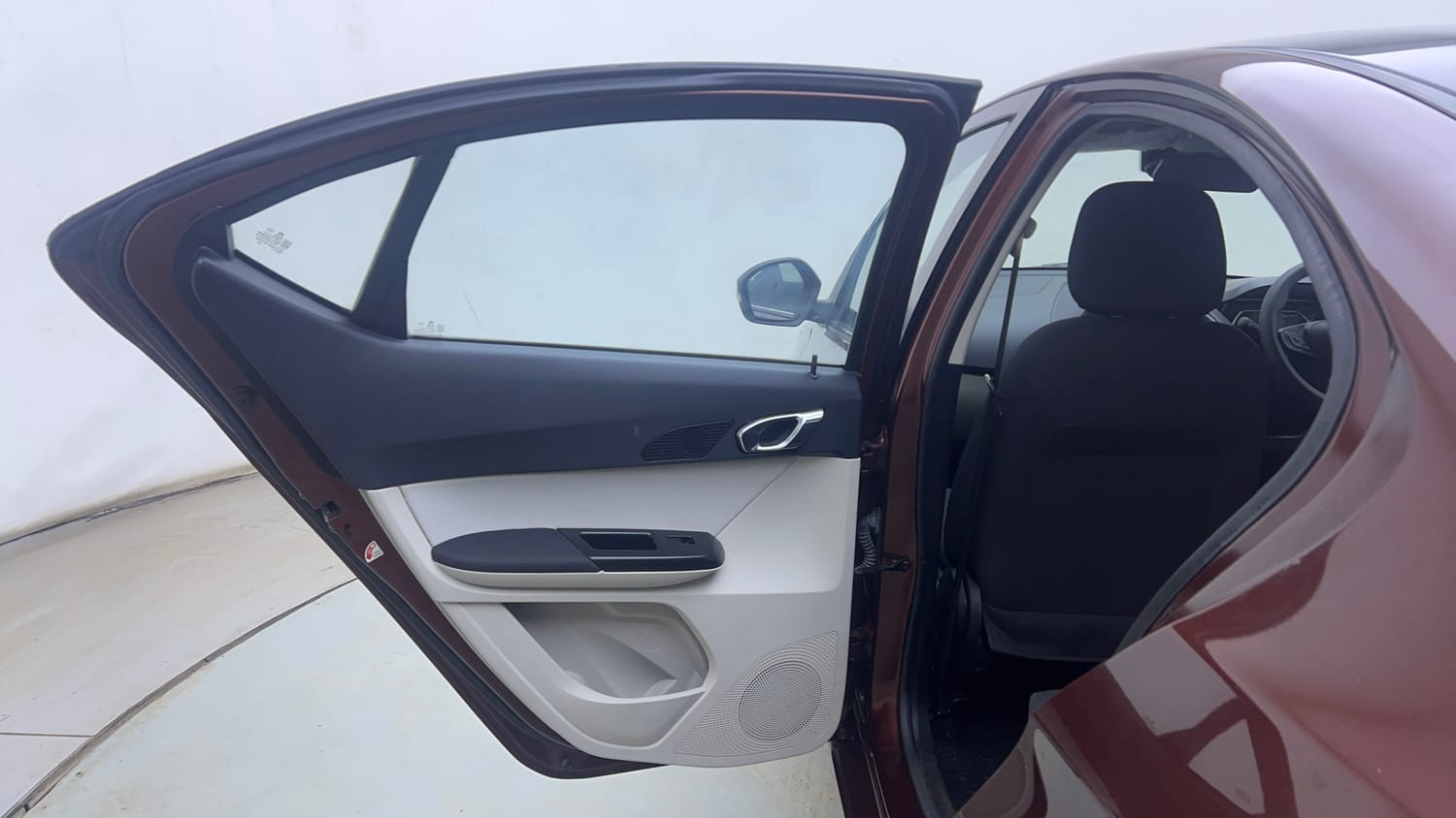 Used 2022 Tata Tigor XZA Plus Dual Tone Petrol Automatic interior LEFT REAR DOOR OPEN VIEW
