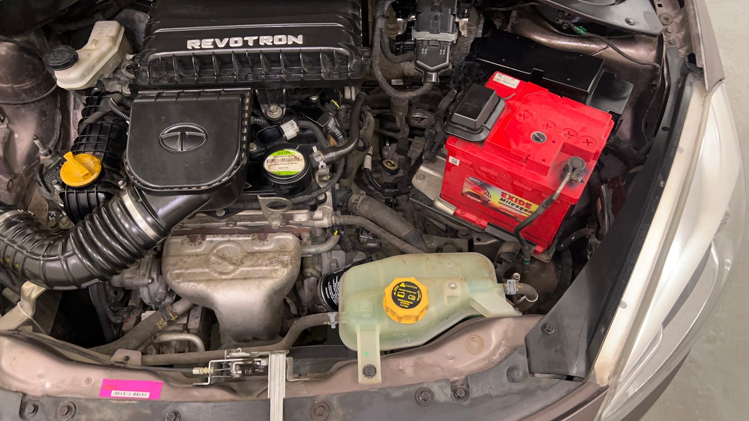 Used 2016 Tata Tiago Revotron XT Petrol Manual engine ENGINE LEFT SIDE VIEW