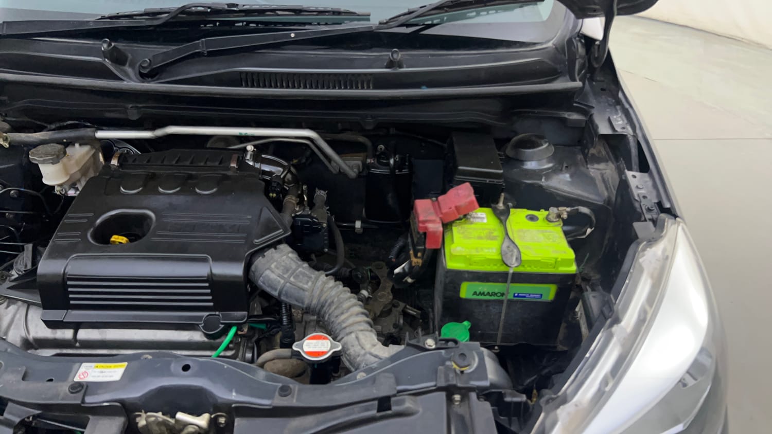 Used 2017 Maruti Suzuki Celerio ZXi Petrol Manual engine ENGINE LEFT SIDE HINGE & APRON VIEW