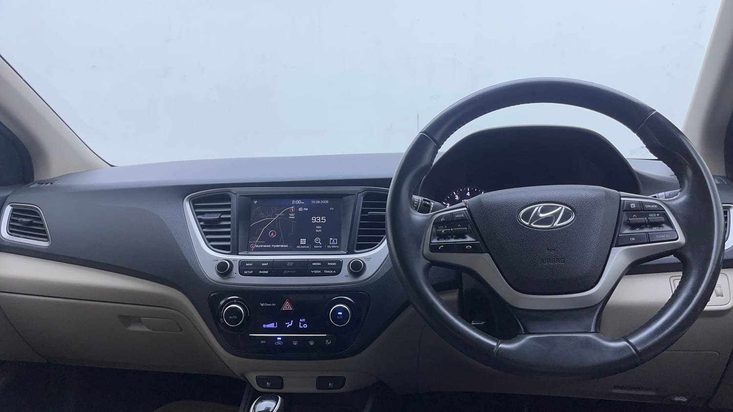 Used 2017 Hyundai Verna SX (O) 1.6 VTVT AT Petrol Automatic interior DASHBOARD VIEW