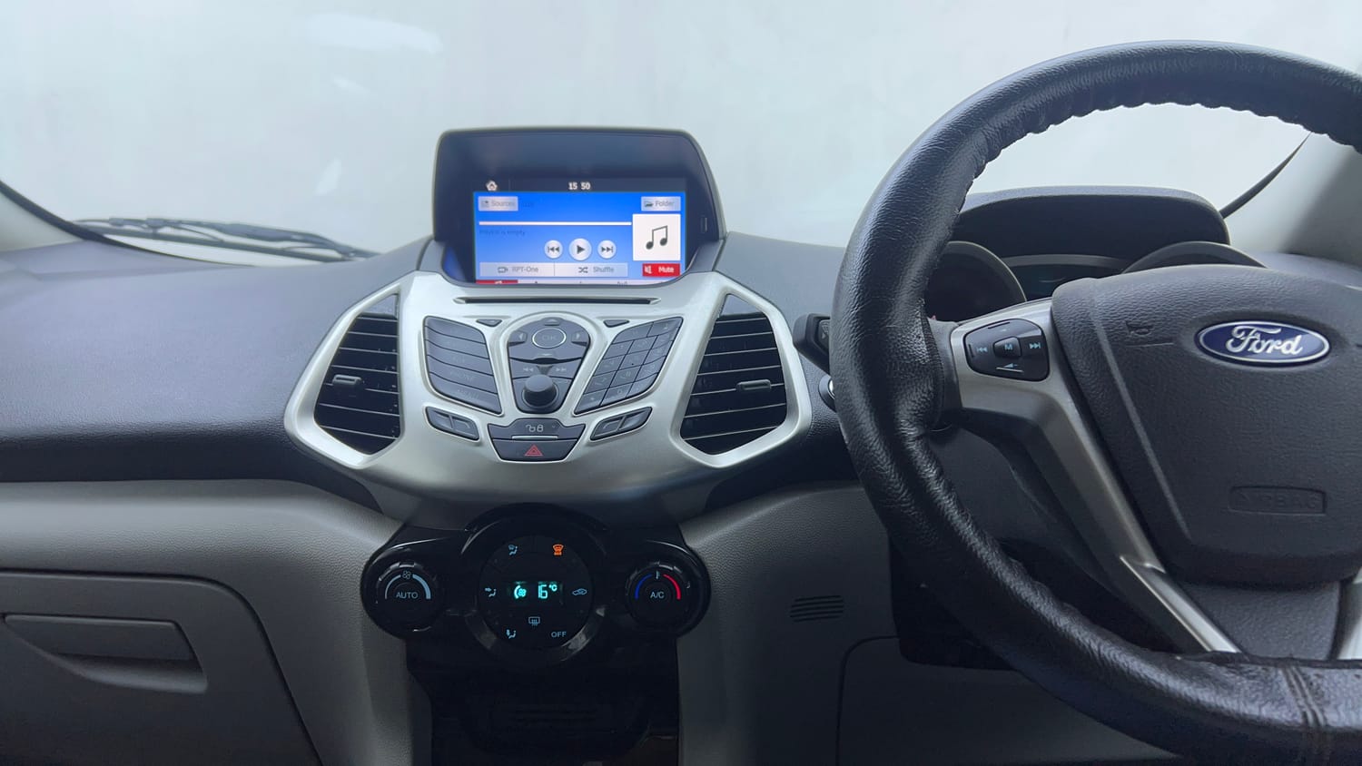 Used 2017 Ford EcoSport Titanium 1.5L Ti-VCT Petrol Manual interior MUSIC SYSTEM & AC CONTROL VIEW