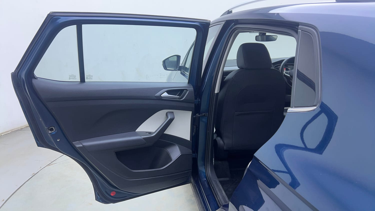 Used 2025 Volkswagen Taigun Topline 1.0 TSI AT Petrol Automatic interior LEFT REAR DOOR OPEN VIEW