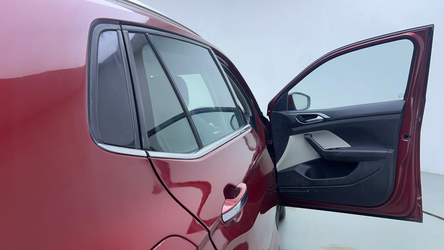 Used 2022 Volkswagen Taigun Topline 1.0 TSI AT Petrol Automatic interior RIGHT FRONT DOOR OPEN VIEW