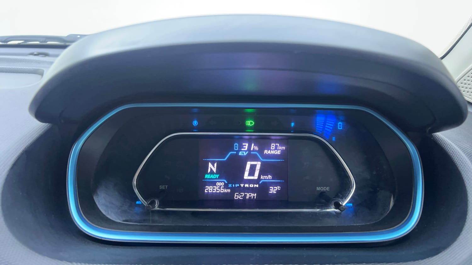 Used 2022 Tata Tigor EV XZ Plus Electric Automatic interior CLUSTERMETER VIEW