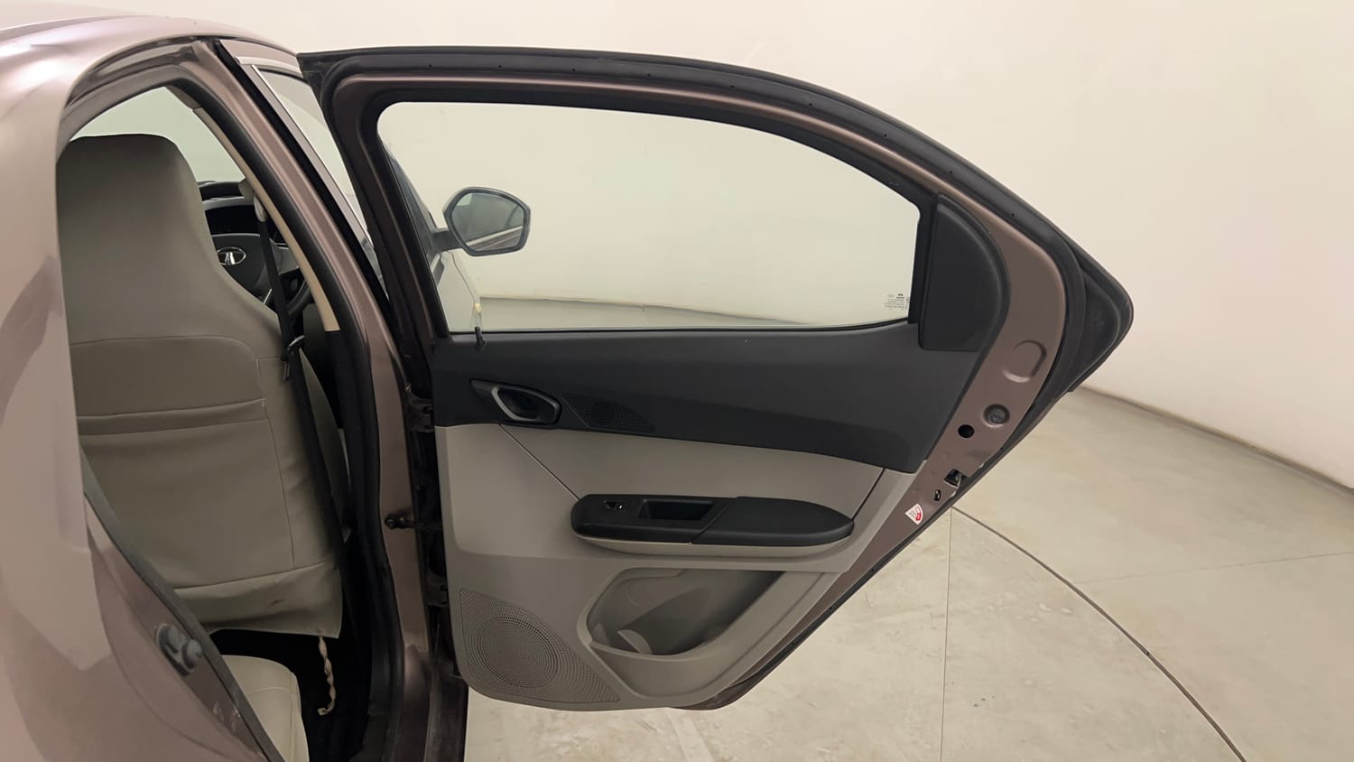 Used 2016 Tata Tiago Revotron XT Petrol Manual interior RIGHT REAR DOOR OPEN VIEW