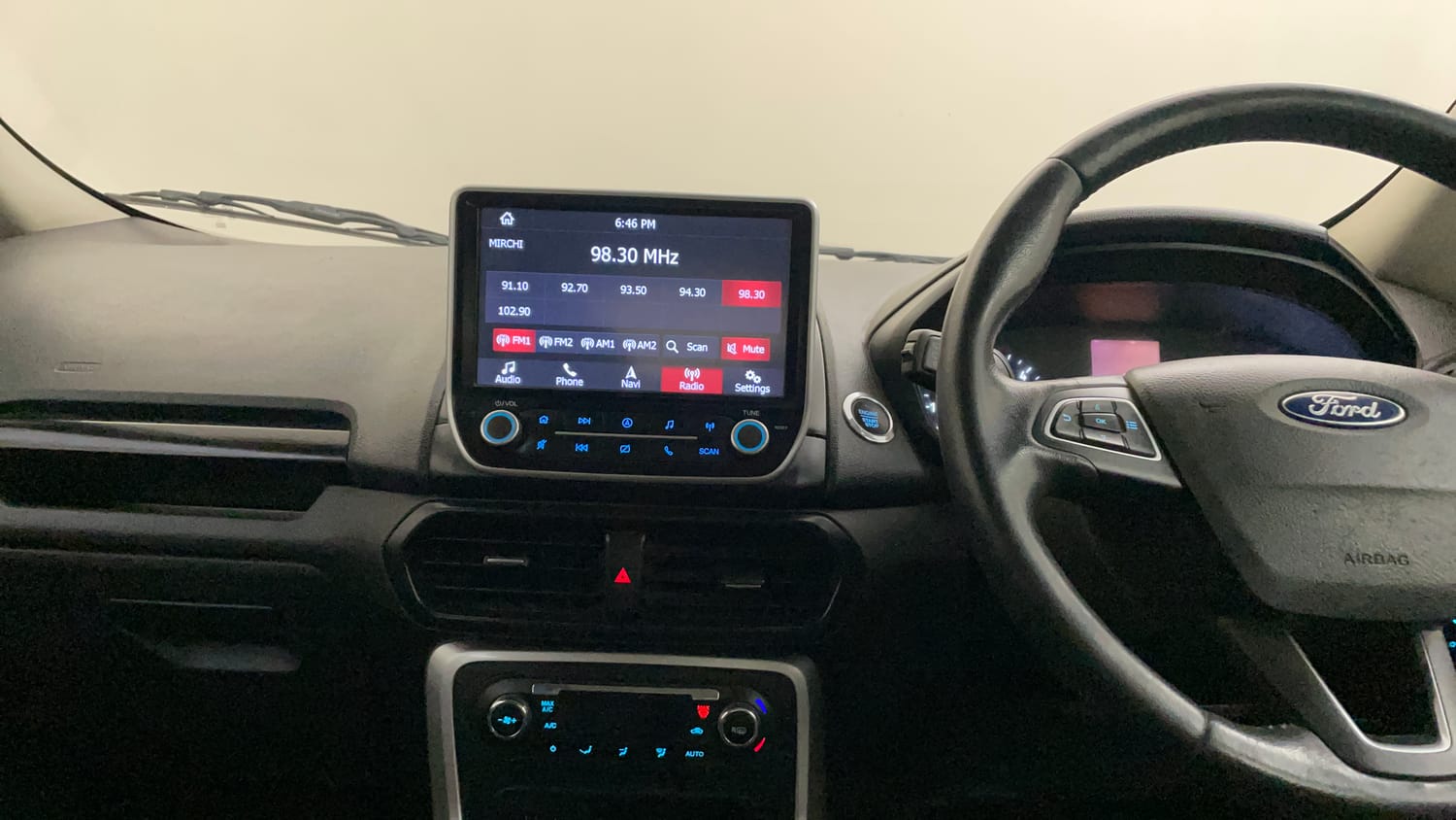 Used 2018 Ford EcoSport Titanium 1.5L TDCi Diesel Manual interior MUSIC SYSTEM & AC CONTROL VIEW