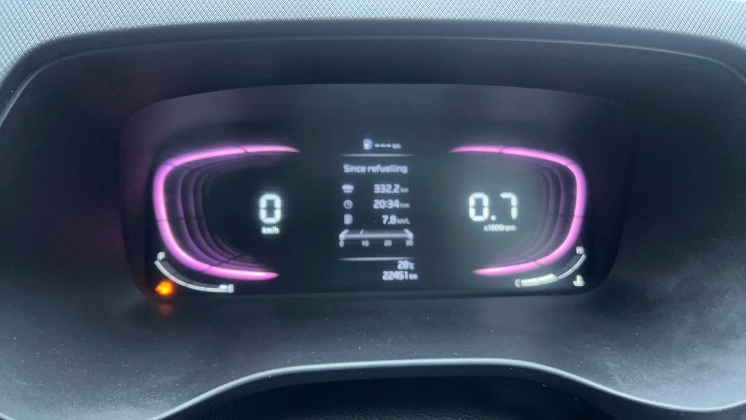 Used 2022 Kia Carens Prestige Plus 1.4 Petrol MT 7 STR Petrol Manual interior CLUSTERMETER VIEW