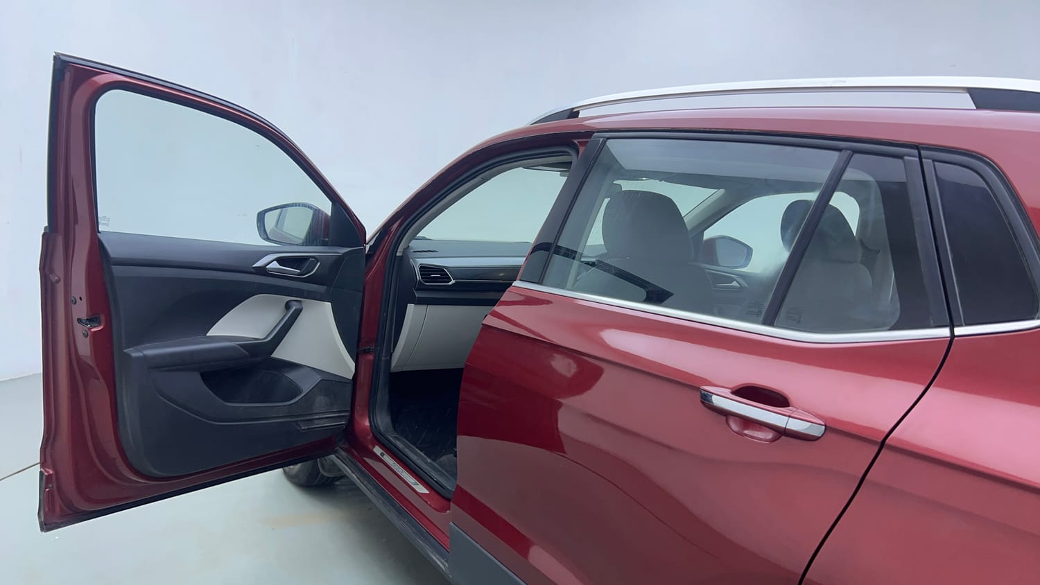 Used 2022 Volkswagen Taigun Topline 1.0 TSI AT Petrol Automatic interior LEFT FRONT DOOR OPEN VIEW