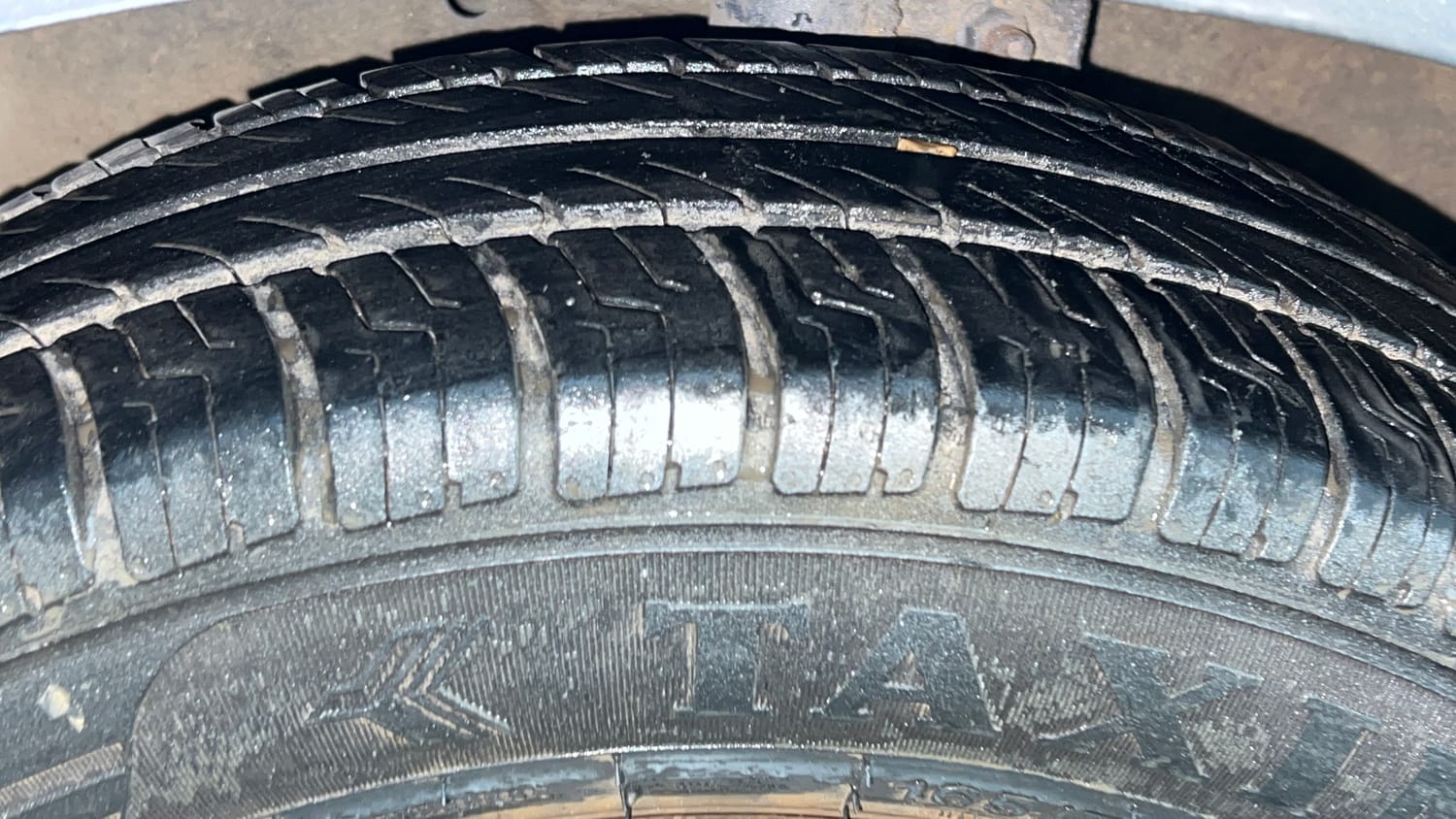 Used 2019 Maruti Suzuki Celerio VXi (O) CNG Cng Manual tyres LEFT FRONT TYRE TREAD VIEW