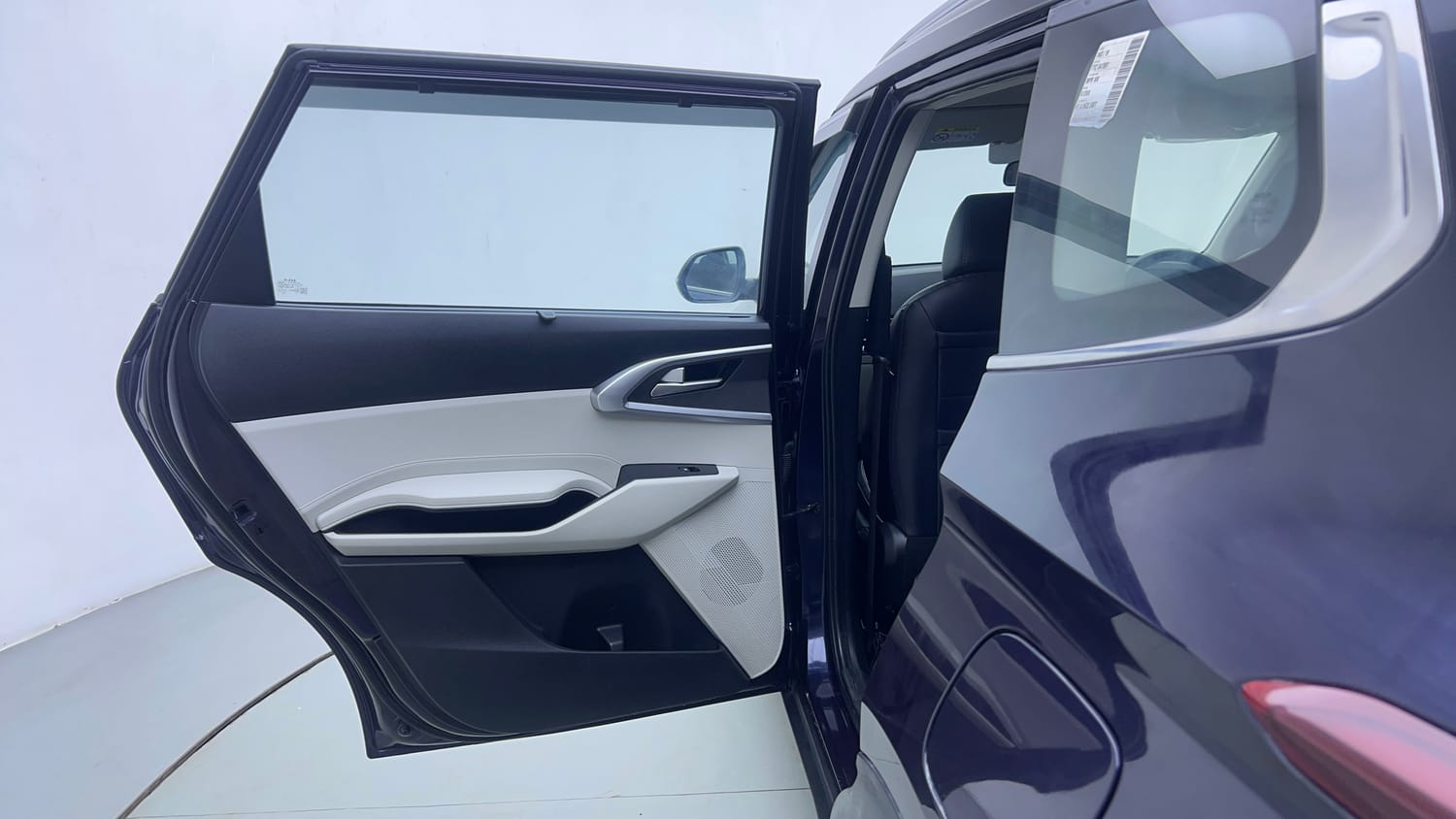 Used 2022 Kia Carens Prestige Plus 1.4 Petrol MT 7 STR Petrol Manual interior LEFT REAR DOOR OPEN VIEW