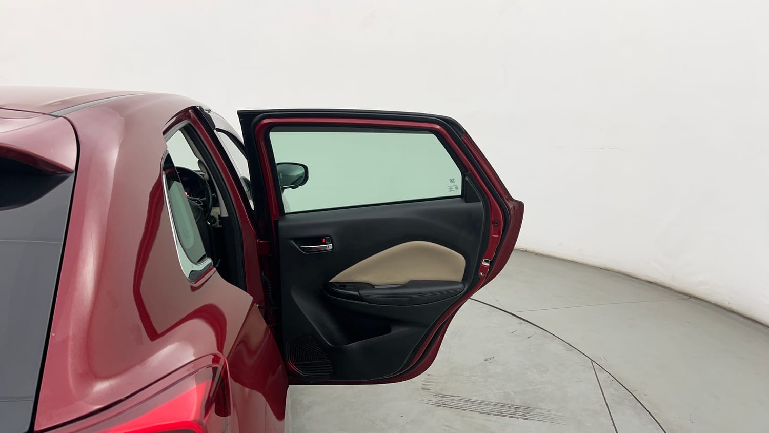 Used 2022 Toyota Glanza V Petrol Manual interior RIGHT REAR DOOR OPEN VIEW
