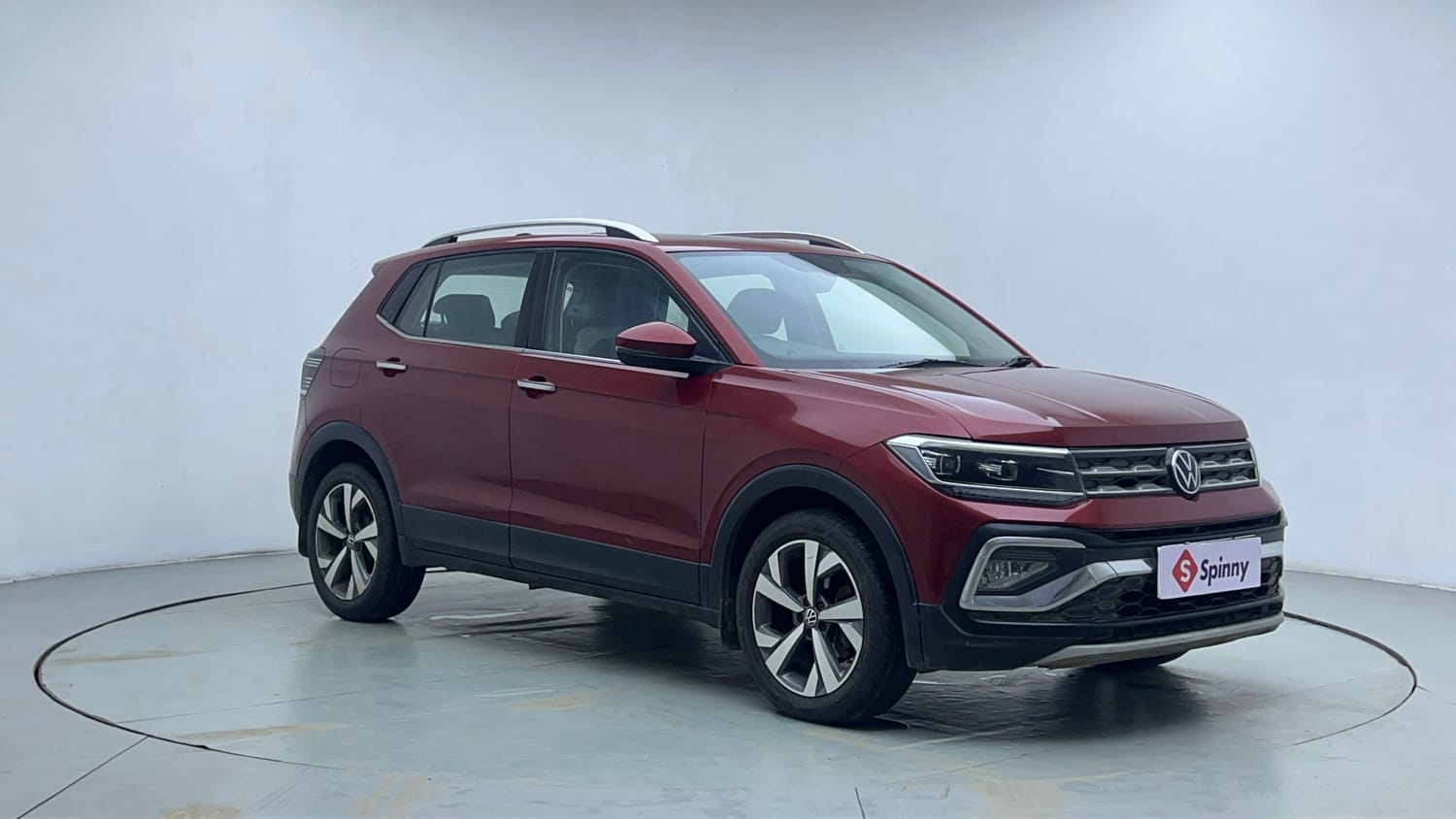 Used 2022 Volkswagen Taigun Topline 1.0 TSI AT Petrol Automatic exterior RIGHT FRONT CORNER VIEW