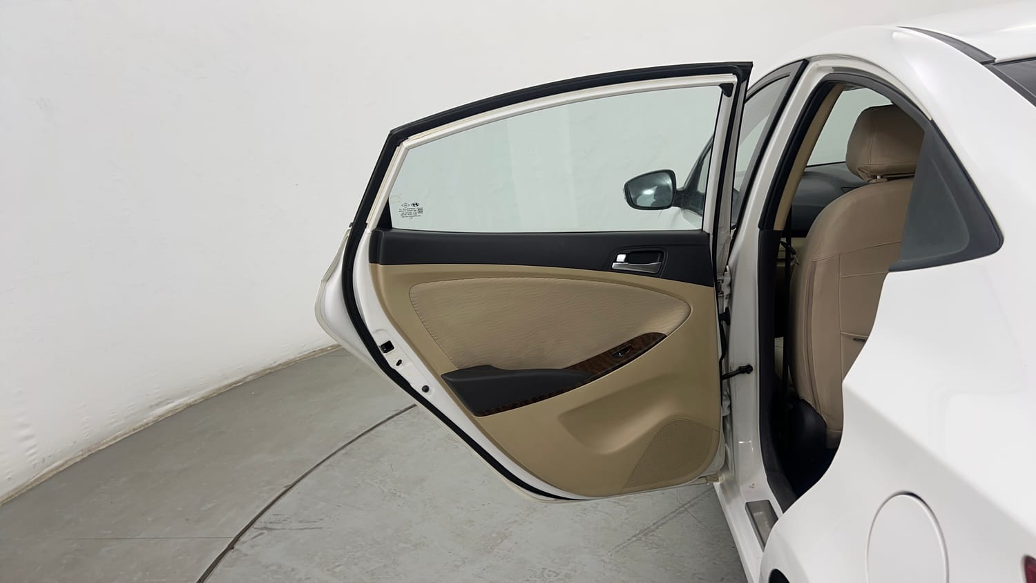 Used 2015 Hyundai Verna Fluidic 1.6 VTVT SX Petrol Manual interior LEFT REAR DOOR OPEN VIEW