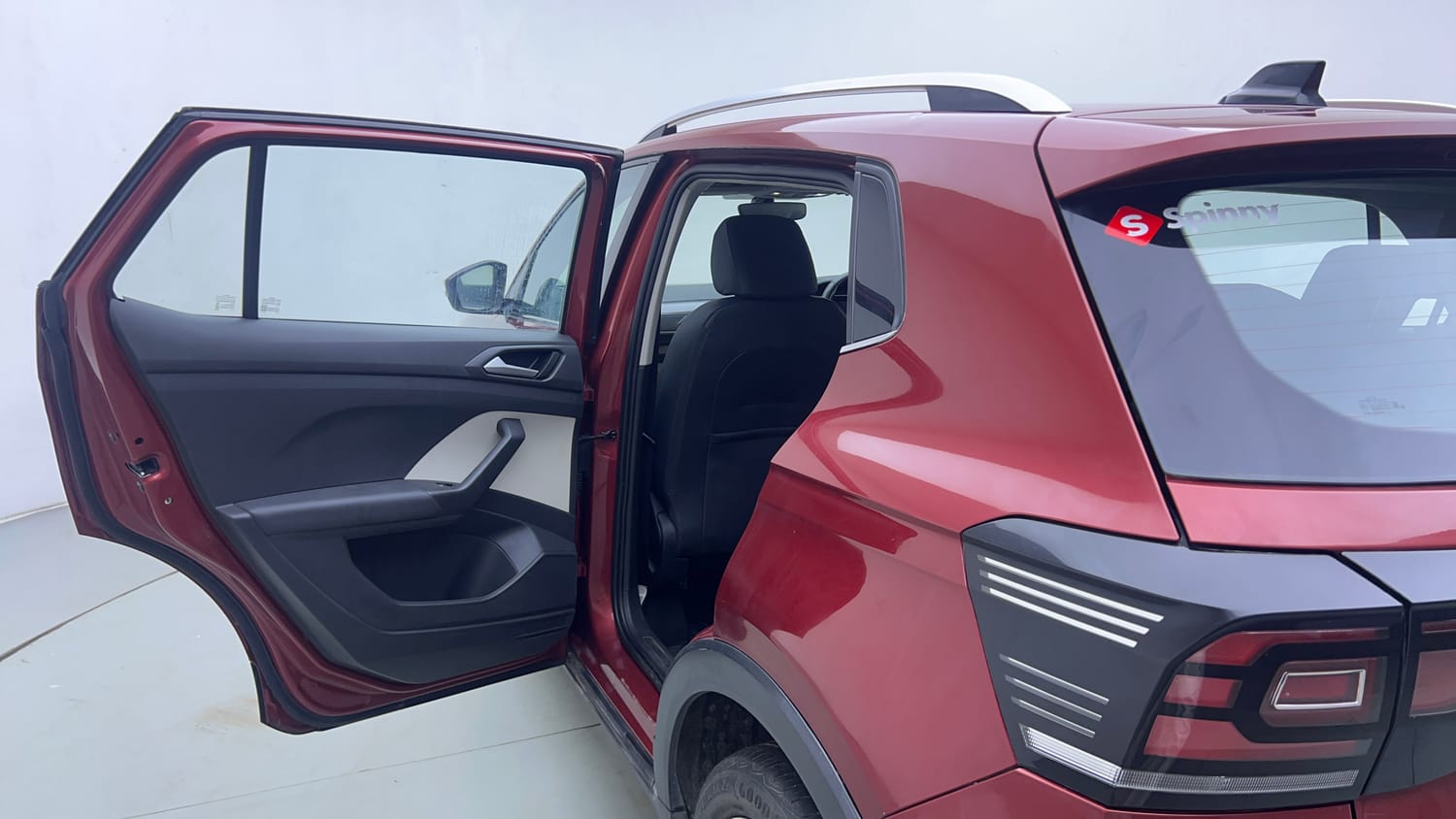 Used 2022 Volkswagen Taigun Topline 1.0 TSI AT Petrol Automatic interior LEFT REAR DOOR OPEN VIEW